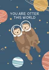 Cute Anniversary Card - Otter this World created by Tilly Scribbles