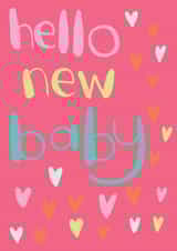 Cute New Baby card in deep pink created by Jo Brown