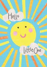 Cute New Baby card - Hello Little One created by Under the Willow Tree