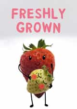 Cute New Baby Card - Freshly Grown created by Ginger Peach Design