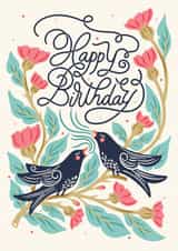 Pretty Birthday card - Singing Birds created by catantrell