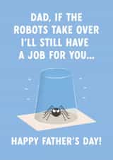 Funny Father's Day Card - Catching Spiders created by Studio Mads