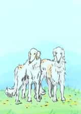 Borzoi Dogs - Friendship Together created by Tina Timm