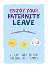 Cute paternity card for your colleague. Enjoy paternity leave. created by Spekle Studio