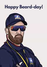 Ted Lasso birthday card - Coach Beard - happy beard-day! created by Boy Oh Boy Designs