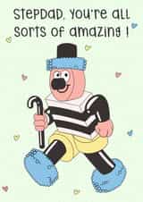 Retro Card - Stepdad - Liquorice Allsorts - All Sorts Of Amazing - Father’s Day created by Lisa Wardle