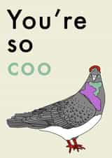 Funny Pun Card for Friends and Family - You're so cool created by Alba Landra