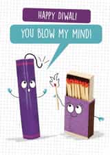 Funny Diwali Card - Blow My Mind created by Quitting Hollywood