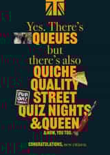 Funny Congratulations Card - British Citizenship - Q created by CPB London