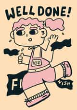 Well done card for girls or women created by Vicky Hughes