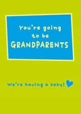 Cute Pregnancy Announcement Card For Grandparents-To-Be created by size3art