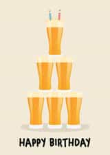 Pint of Beer Birthday Card created by Michael Cutler