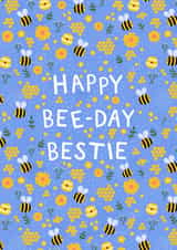 Pretty Birthday Card - Bee Pun - Bestie created by Pear Tree Press