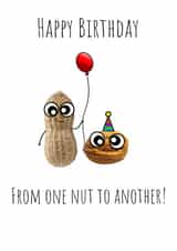 Funny nut birthday card for friends and loved ones created by Doodle Cards