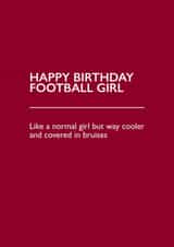 Football Girl Birthday Card created by PEA GREEN PRINTS