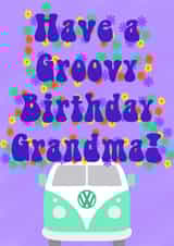 Groovy Birthday Card for the Amazing Grandma in your Life - Retro - Hippie created by AcePop Designs