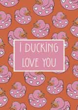 Pink Rubber Duck Card For Your Friends Or Your Significant Other created by Sun Sea Swell