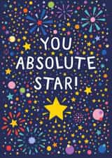 Pretty Congratulations Card - You Absolute Star created by Pear Tree Press