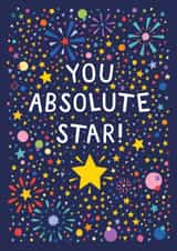 Pretty Congratulations Card - You Absolute Star created by Pear Tree Press