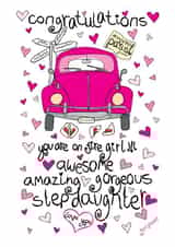 Heartfelt Congratulations Card - Driving Test - Stepdaughter created by The Girl Power Fairies