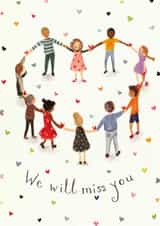 We will miss you card created by Love Lucy Illustration