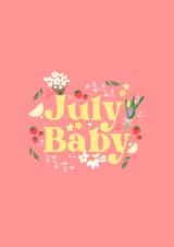 Cute card for the July baby in your life created by Stephenie Emily