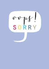 Cute Sorry Card - Oops! created by Kali Stileman