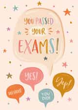 Cute Congratulations Exam Card - You Passed your Exams created by The Pattern Press
