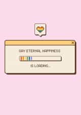 Heartfelt Card For Gay Wedding - Gay Eternal Happiness created by Ink Icons 