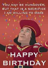 Funny Shrek Lord Farquaad Birthday Card For Friend - You May Be Hungover created by Pear Shaped