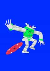 spaceman skating created by Natalia Maca