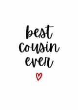Cute Birthday Card - Best Cousin Ever created by Amy (Hedgecards)