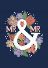 Pretty Wedding card - Mr & Mr - Floral Watercolour created by Angelicabydesign