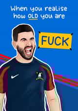 Funny Birthday Card - Ted Lasso - Roy Kent created by Blue Kiwi Design