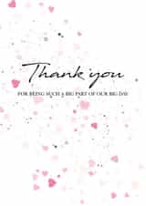 Thank you for supporting us at our wedding created by Gail Grisham