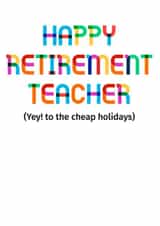 Funny Retirement Card - Teacher created by POP FIZZ