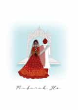 Indian Wedding Card - Mubarak Ho created by ROSHAH DESIGNS