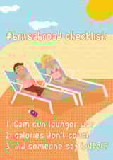 Brits abroad - funny card for birthday thank you honeymoon - british holidays created by Lauren Osborne