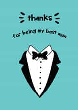 Thanks For Being My Best Man - Thank you Card created by @Laura Lonsdale Designs