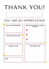 Funny Thank You Teacher card created by BeauPrintBoutique