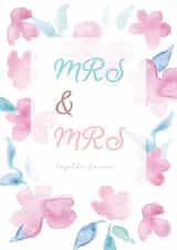 Fresh floral wedding card for the ladies tying the knot this season created by DECKLED EDGE LTD