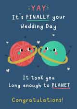 Funny Wedding Card - Planets created by Jess Moorhouse
