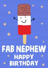 Funny Birthday Card - Fab Nephew created by tea please