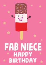 Funny Birthday Card - Fab Niece created by tea please