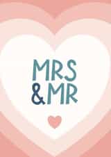 Wedding Congratulations Card - MRS & MR created by Bev O'Connor || @oconnordesign
