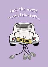 Cheeky Wedding Card - Second Marriage created by @Laura Lonsdale Designs