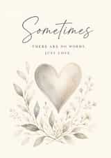Minimal Sympathy card - Sending love created by BeauPrintBoutique