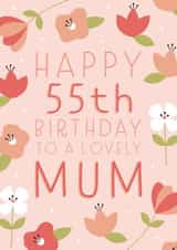 Pretty Birthday Card - 55th - Mum created by Juniper and Rose Studio