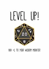Dungeons And Dragons ‘Level Up’ Birthday Card - Funny D&D Adventure Card created by Olivia 