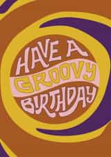 Groovy 1960s inspired birthday card created by @artsy_val